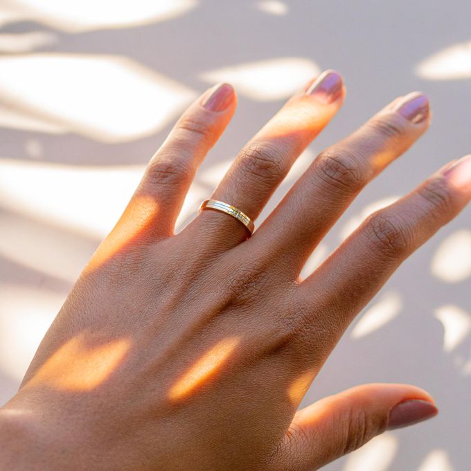 Aliança de Casamento Revestida em Ouro 4mm Napoli - Unidade