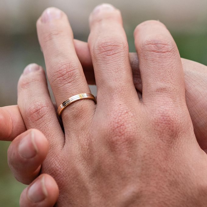 Aliança de Casamento Revestida em Ouro 4mm Napoli - Par