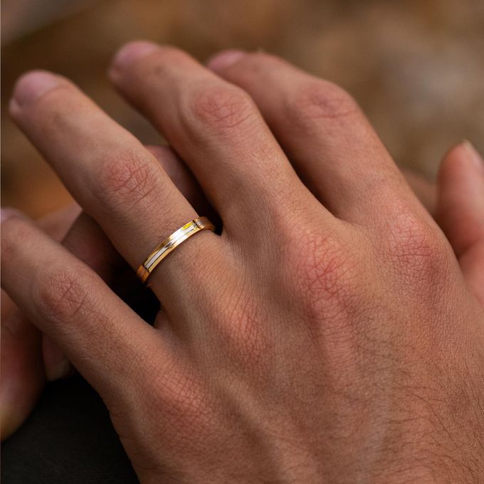 Aliança de Casamento Revestida em Ouro 4mm Napoli - Par