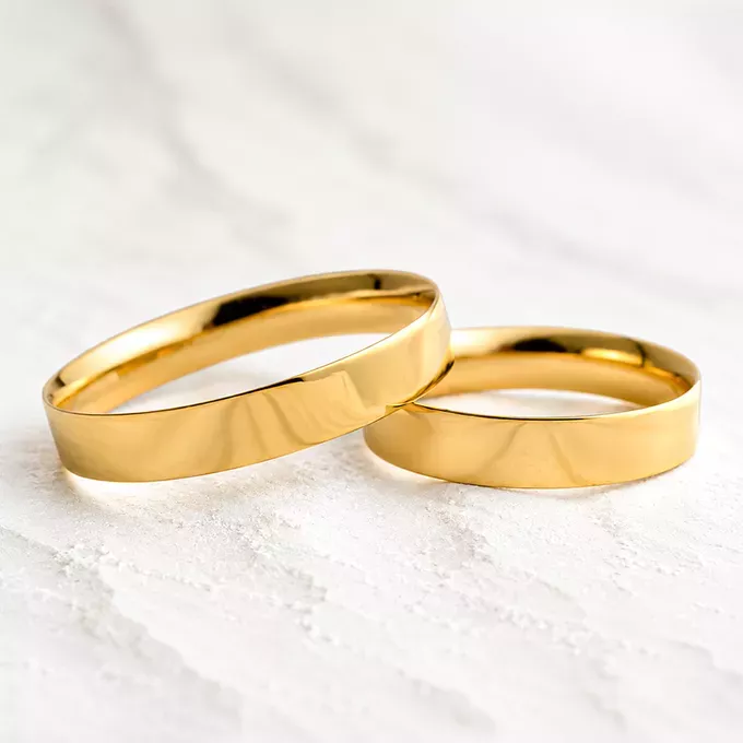 Aliança de Casamento em Ouro 4mm Bahamas (Bazar Rosê)