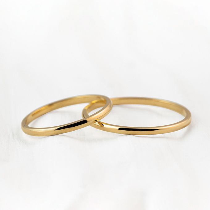 Aliança de Casamento em Ouro1,5mm Abaulada Classic - Par