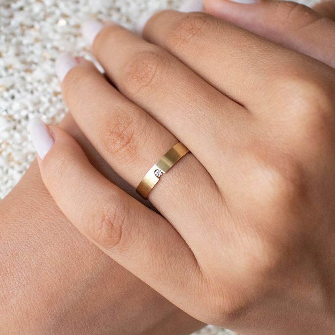 Aliança de Casamento em Ouro 3mm Fosca Alma - Unidade