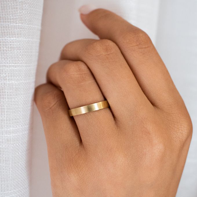 Aliança de Casamento em Ouro 3mm Fosca Bahamas - Unidade