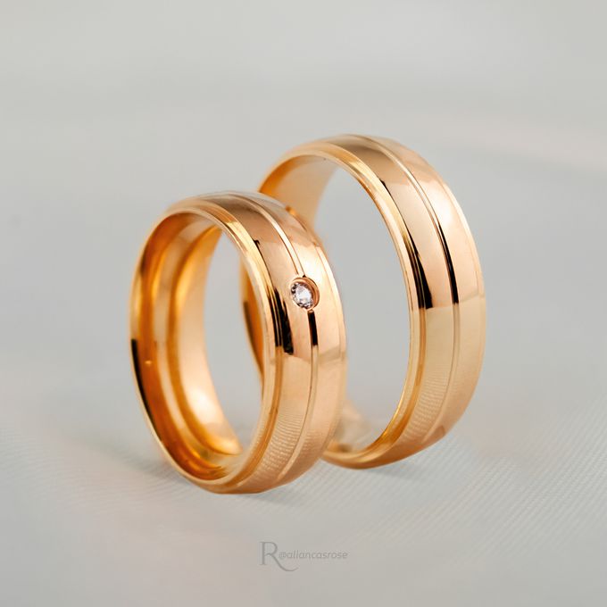 Aliança de Casamento em Ouro 6mm Abaulada Cecília - Par