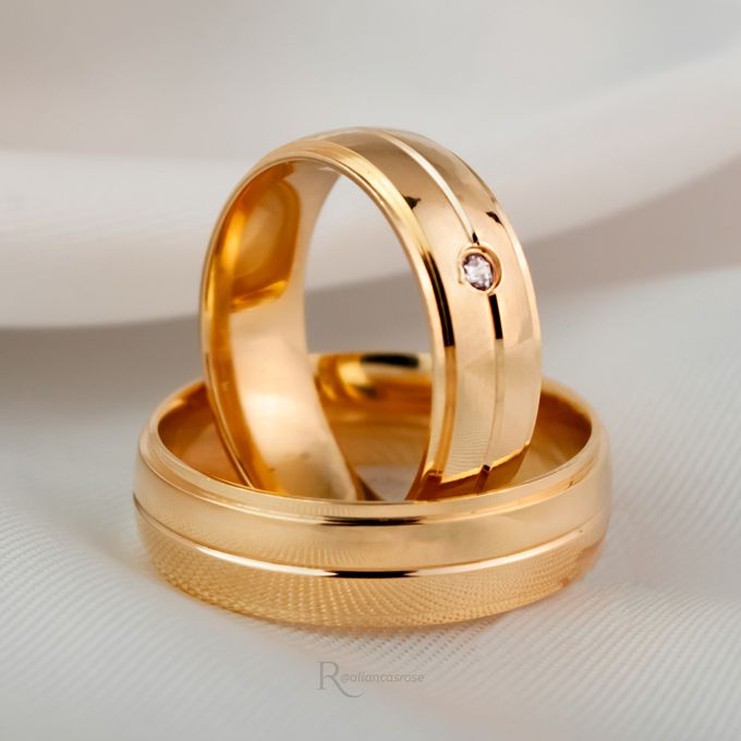 Aliança de Casamento em Ouro 6mm Abaulada Cecília - Par