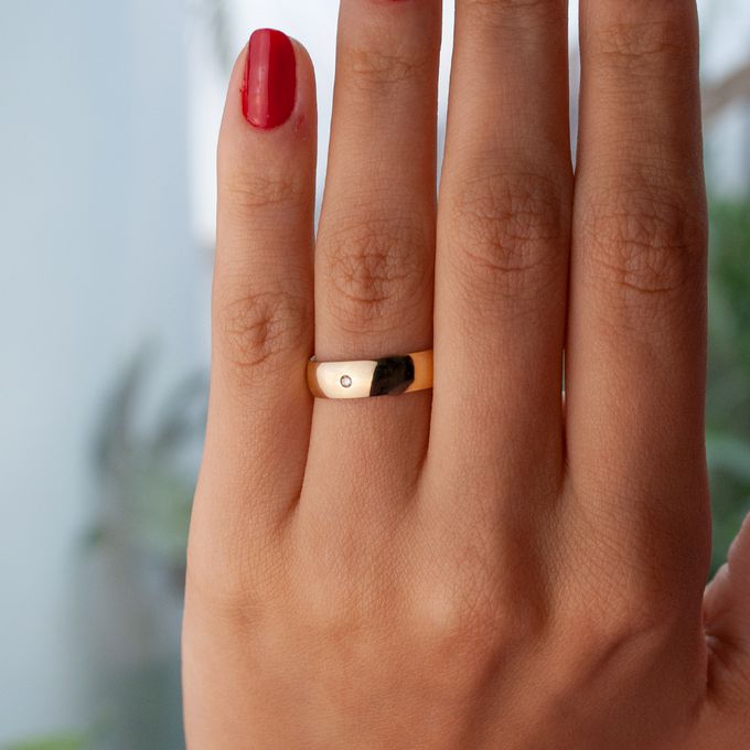 Aliança de Casamento em Ouro 5mm Abaulada Classic - Par