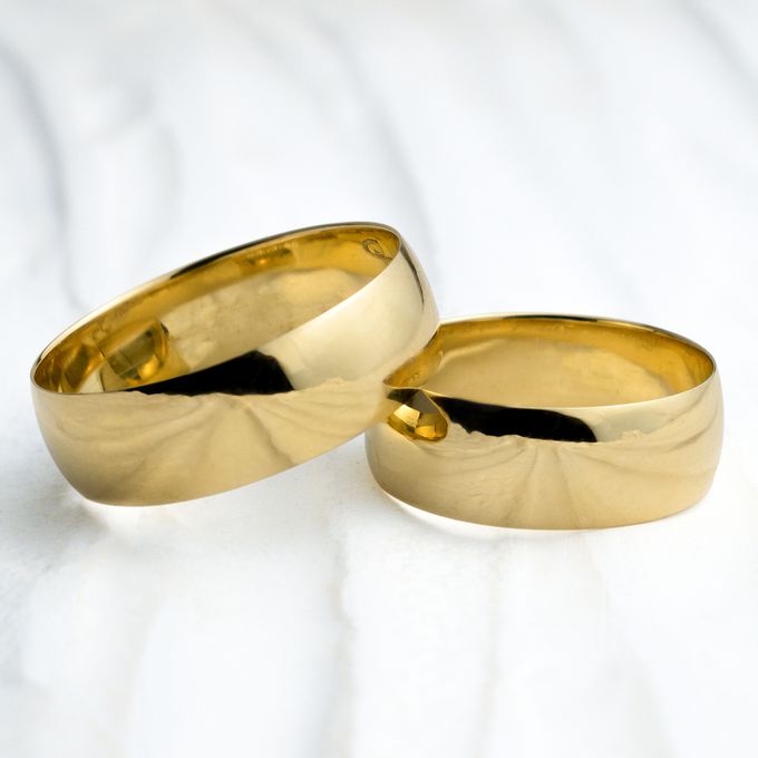 Aliança de Casamento em Ouro 6mm Abaulada Classic - Par