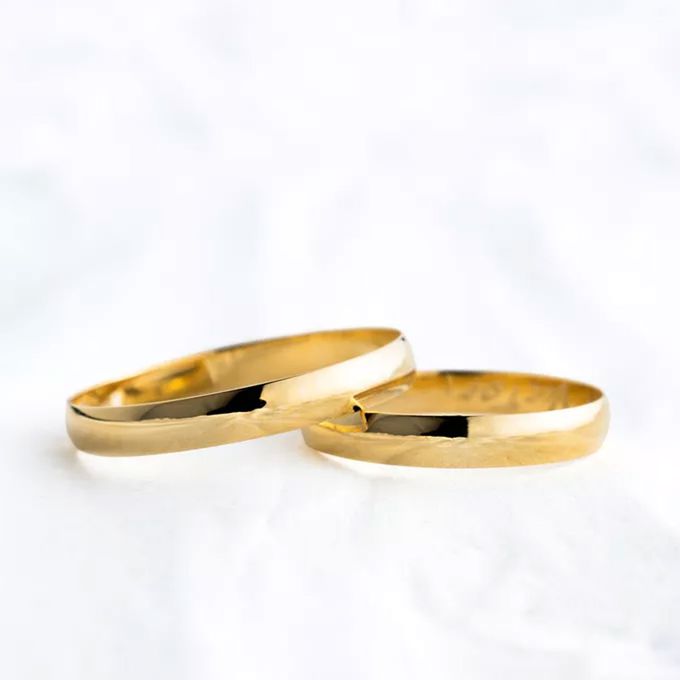 Aliança de Casamento em Ouro 3mm Abaulada Classic - Par