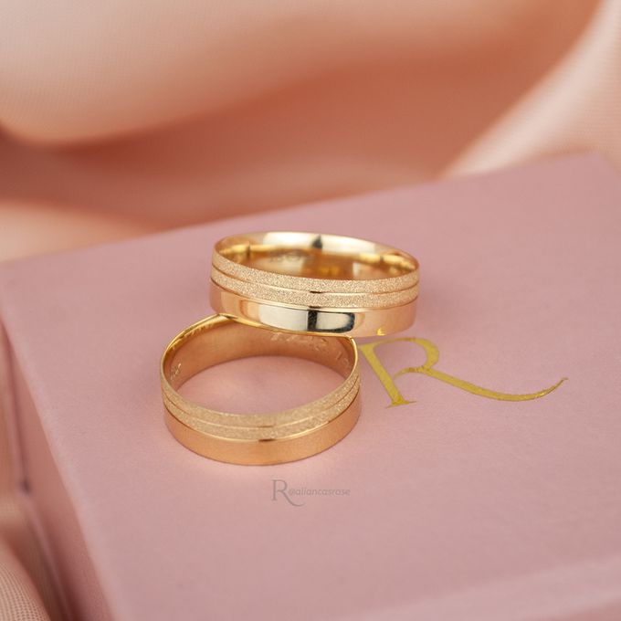 Aliança de Casamento em Ouro 6mm Diamantado Grécia - Par