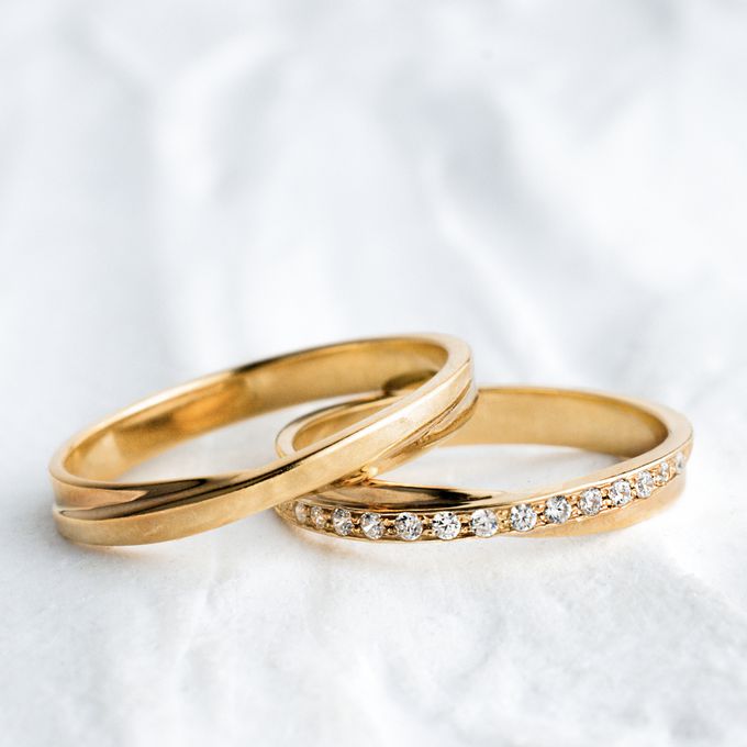 Aliança de Casamento em Ouro 3mm Libra - Par