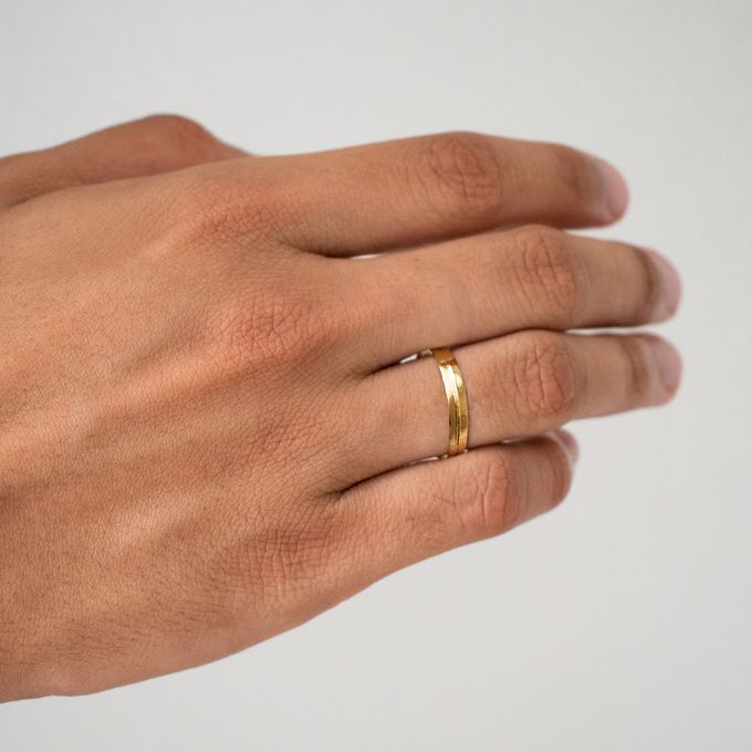 Aliança de Casamento em Ouro 3mm Friso Voyage - Par