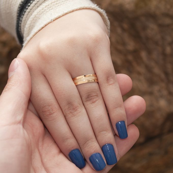 Aliança de Casamento em Ouro 6mm Diamantado Roma - Par