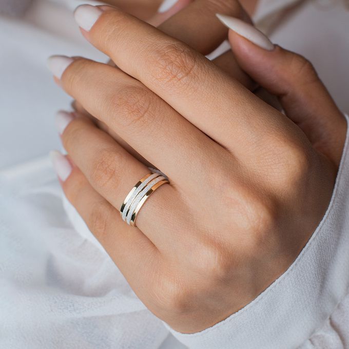 Aliança de Noivado Casamento Revestida em Ouro 6mm Fosca Blanca - Par