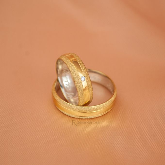 Aliança de Noivado Casamento Revestido em Ouro 6mm Gaia - Par