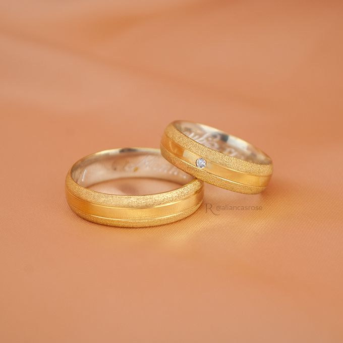Aliança de Noivado Casamento Revestido em Ouro 6mm Gaia - Par