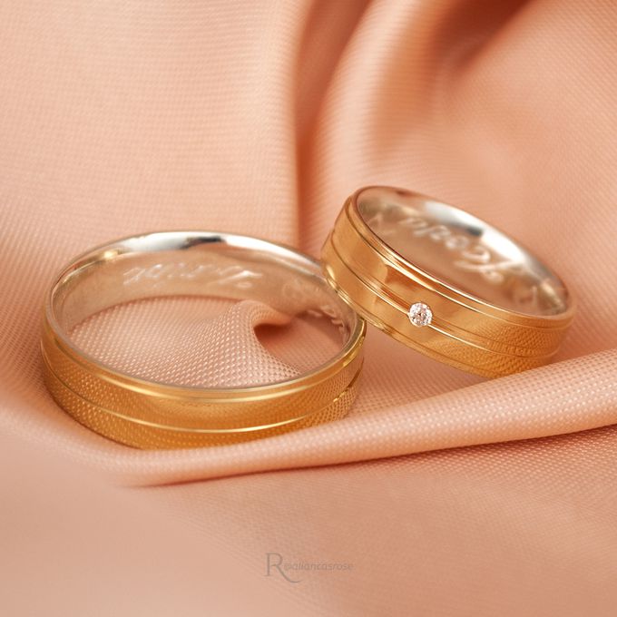 Aliança de Noivado Casamento Revestido em Ouro 6mm Friso Hércules - Par