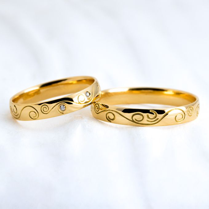 Aliança de Casamento em Ouro 3mm Alma Ágape - Coleção Alma, corpo e mente - Par 