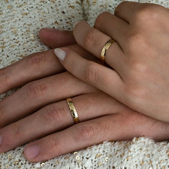 Aliança de Casamento em Ouro 3mm Alma Ágape - Coleção Alma, corpo e mente - Par 