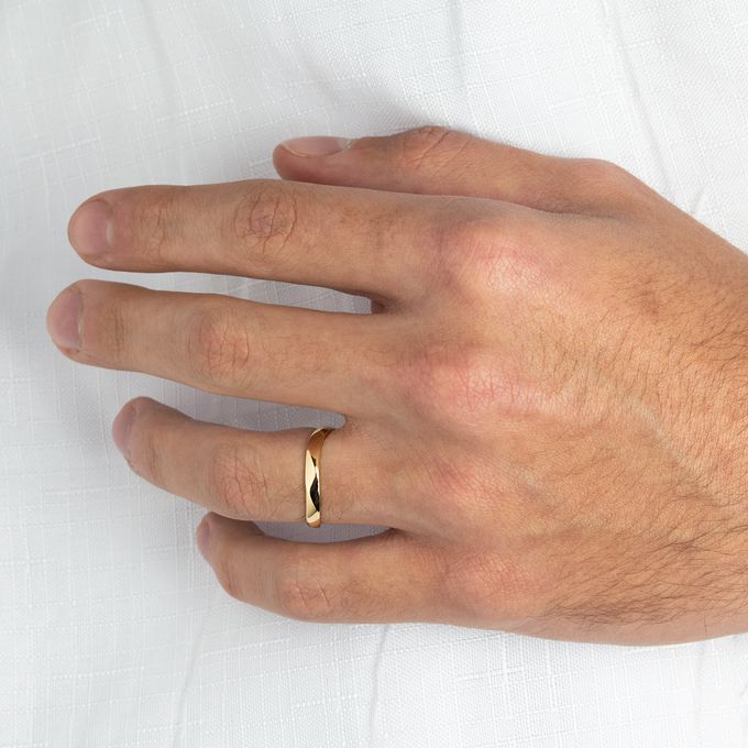 Aliança de Casamento em Ouro 3mm Corpo Armonia - Coleção Alma, corpo e mente - Par 