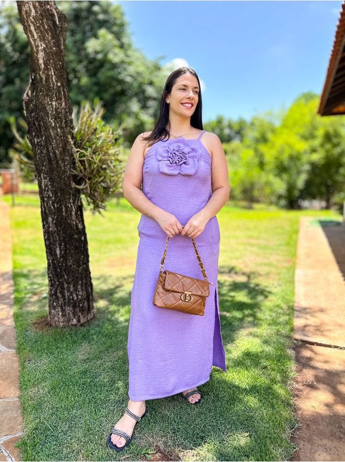 Vestido Maria Flor roxo