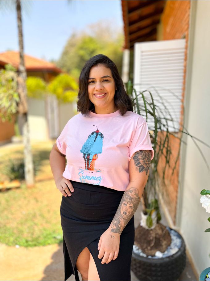 T shirt Sorvete rosa