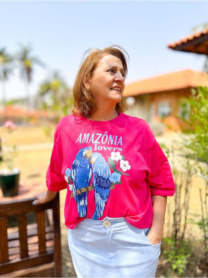Cropped Amazonia plus Pink
