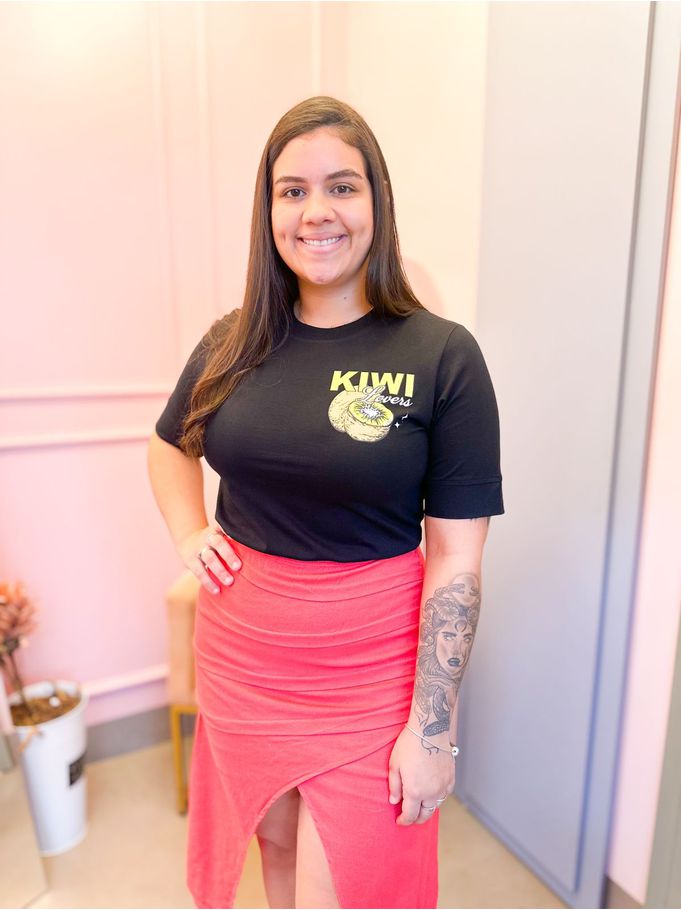 T shirt Kiwi preto