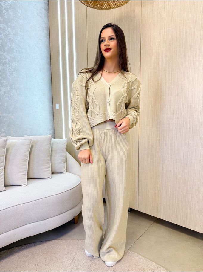 Conjunto Marina Tricot Areia