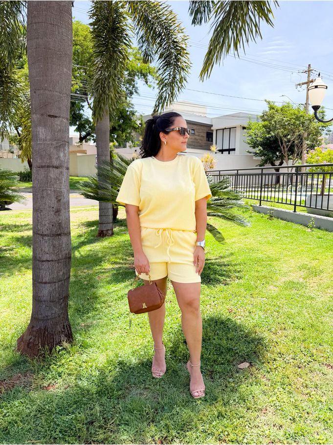 Conjunto Helo Amarelo Manteiga 