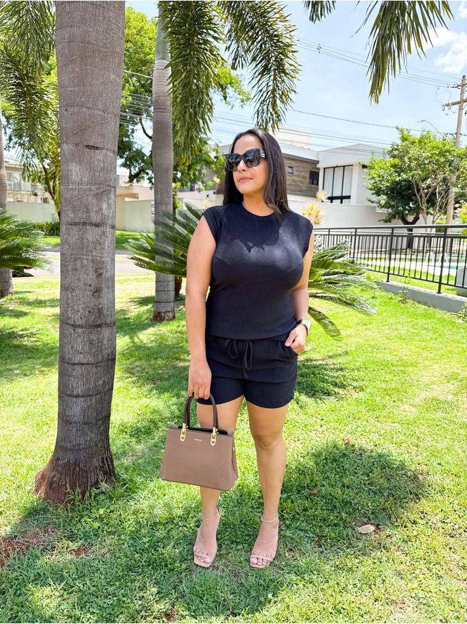 Conjunto Helo Preto Regata 