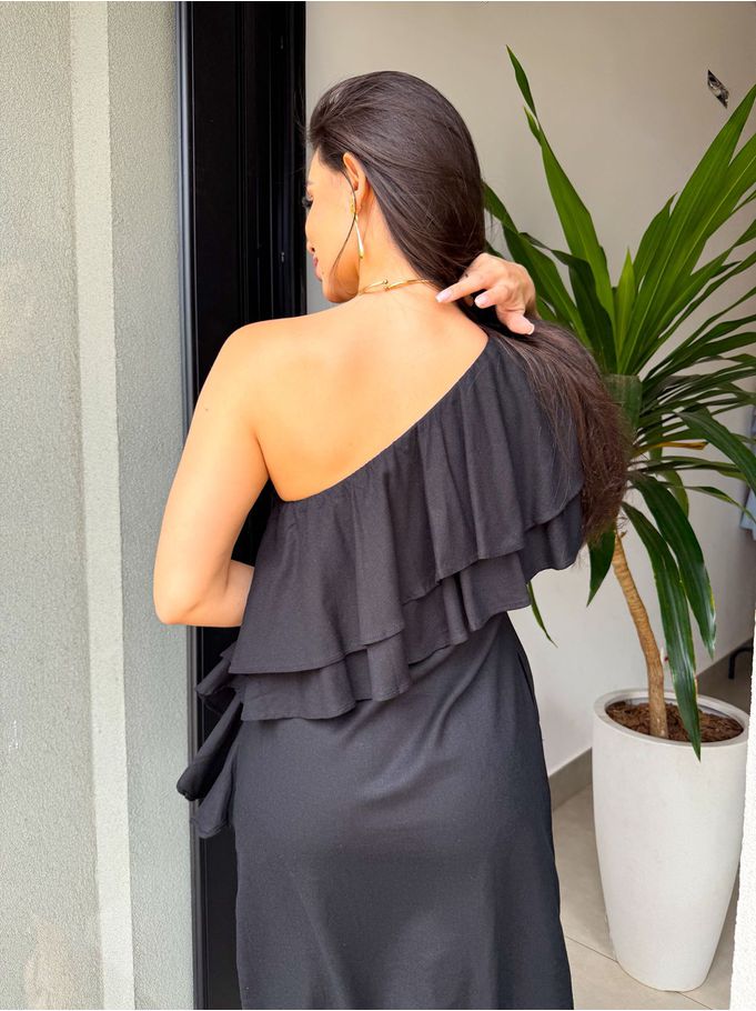 Vestido Naomi Linho Preto