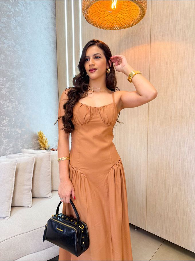 Vestido Pérola Marrom