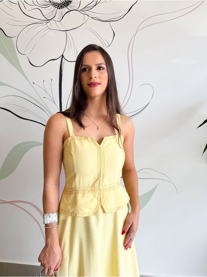 Vestido Letícia Amarelo