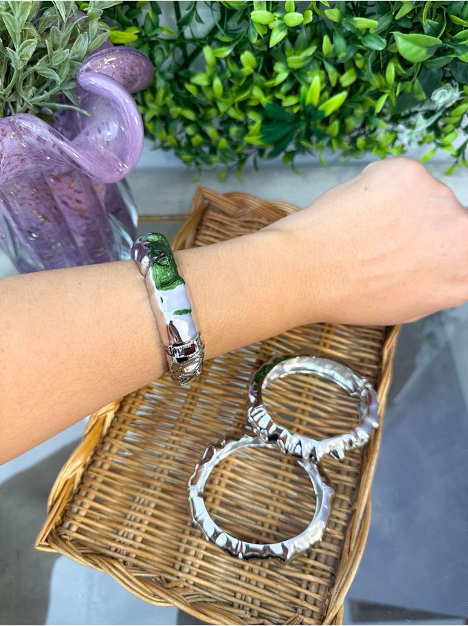 Bracelete Preta Ondas