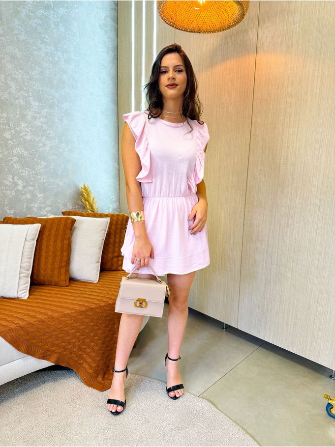Conjunto Tricot Sofia Rosa bebê