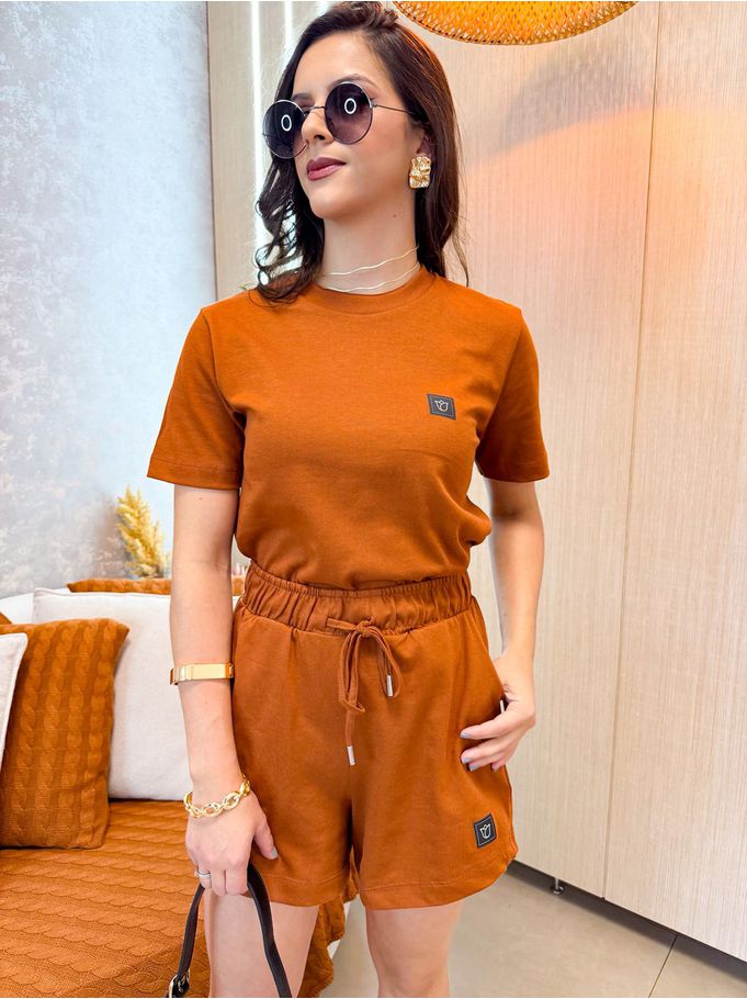 Conjunto Aryne Moletinho Caramelo