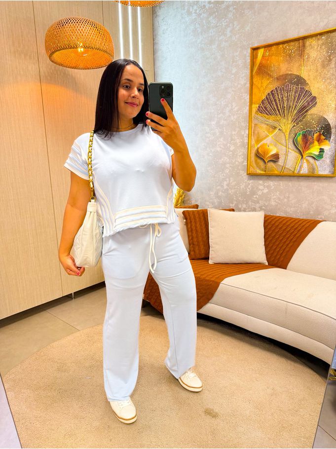 Conjunto Laura Azul Bebê Moletinho