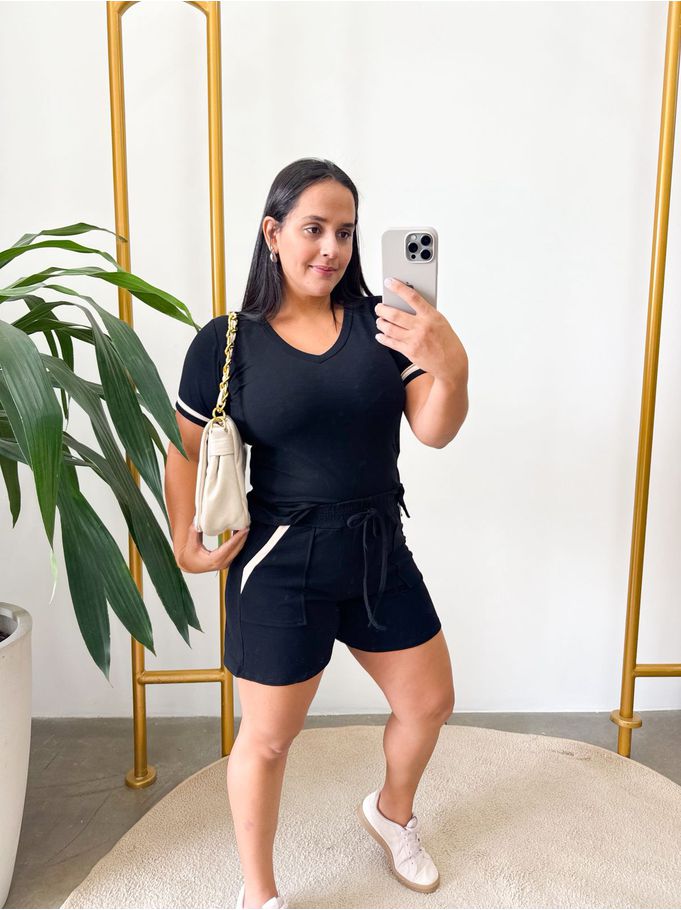 Conjunto Jaque Moletinho Preto