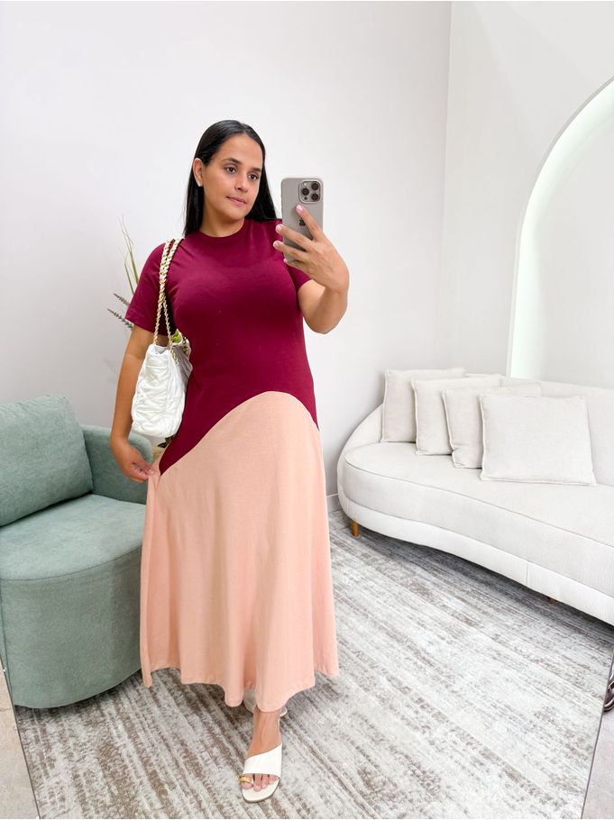 Vestido Faby Marsala Rose 