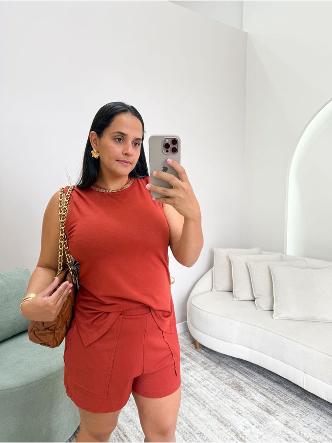 Conjunto Bianca Moletinho Terra Cota