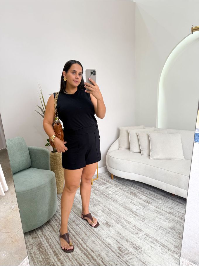 Conjunto Bianca Moletinho Preto