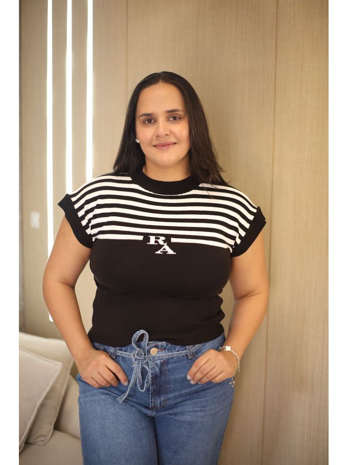 Blusa Tricot Rebeca Azevedo Preto