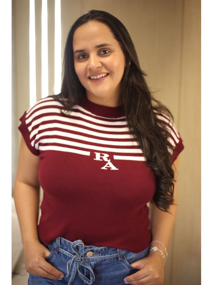 Blusa Tricot Rebeca Azevedo Marsala