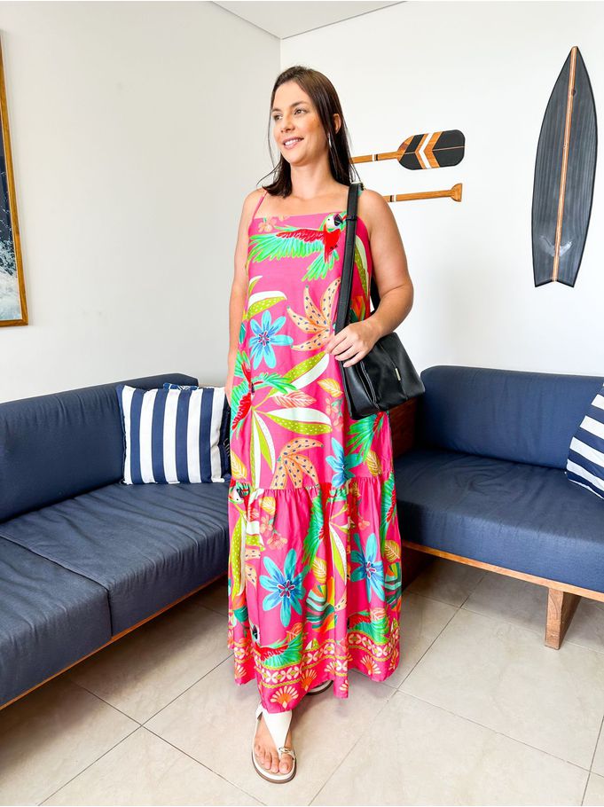 Vestido Tropical Pink estampado 