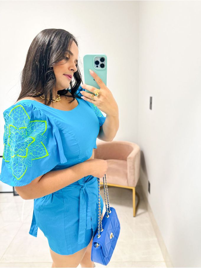 Conjunto Tulipa azul