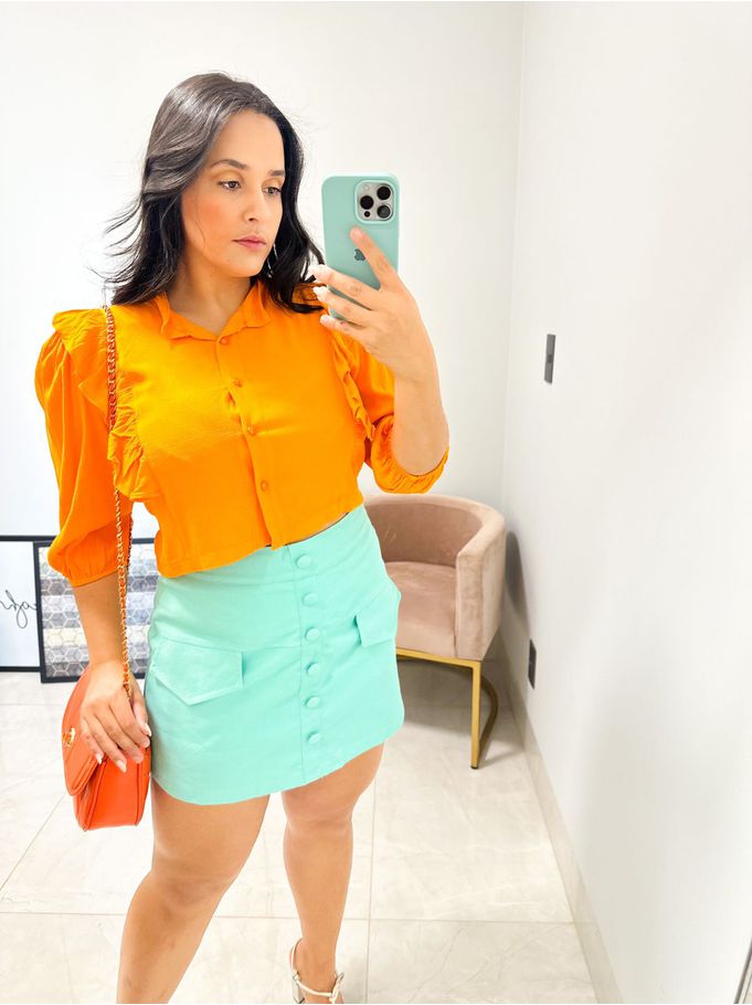 Cropped Zinia laranja