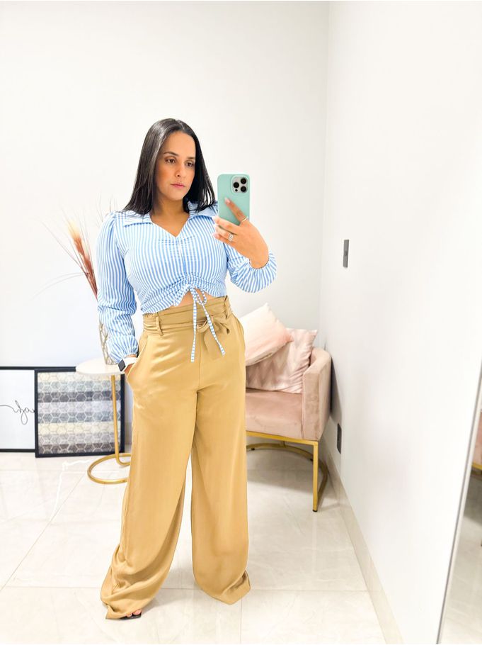 Calça Zara Caqui