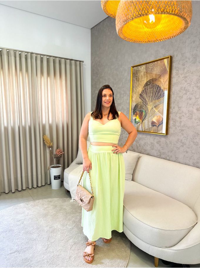 Conjunto Margarida verde bebê 