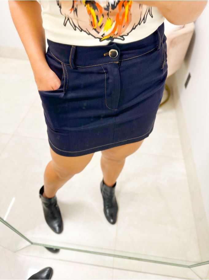 Saia Diana cor jeans