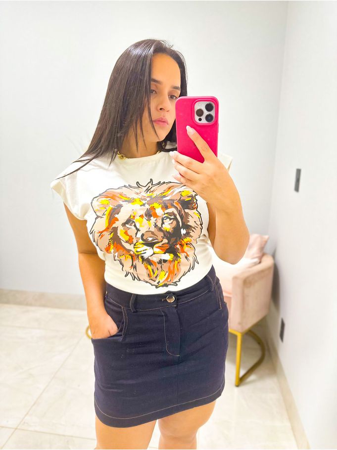 Saia Diana cor jeans
